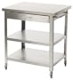 Danver C30229 30" x 22" Stainless Steel Indoor/Outdoor Cart with Drawer