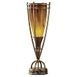 Ansari One Light Torchiere Table Lamp in Firenze Gold