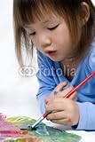 IMAGE OF Wallmonkeys Peel and Stick Wall Decals - Childhood Painting Series (on the Floor) - 60