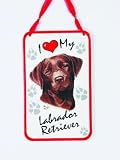 Outdoor Living : Chocolate Lab Sentiment Sign