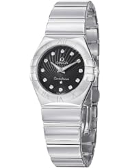 Omega Constellation Diamond Black Dial Stainless Steel Ladies Watch 123.10.27.60.51.002
