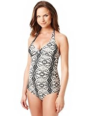 Maternity Halterneck Aztec Print Swimsuit