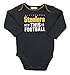 Pittsburgh Steelers NFL Unisex Baby Infant 2 Piece Bodysuit Set, Black and Gray