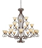 IMAGE OF Designers Fountain 977821-WP 21 Light Chandelier Del Mar