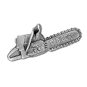 Chainsaw Old Gory Pewter Belt Buckle