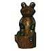 EXP Handcarved Wood Frog Sitting In The Woods (Thailand)