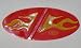 Sporting Goods : 2006 Oval Flame Stomp -Traction Pad / Red