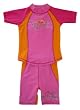 Ellie B UPF50+ Australian Girls 2 Piece Sunsuit in Bright Pink/Orange size 5 years