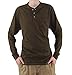 Maks Nano-Tex Pre-Washed Spill Resistance Long-Sleeve Pocket Henley Cotton T-Shirt