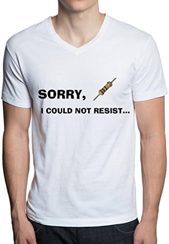 V Neck Shirts Eletronic Sorry I Could Not Resist Arduino Cool T Shirts Size M White
