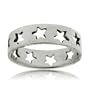 Star Ring in Sterling Silver - Band w/Cut Out Stars