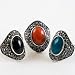 Bague style vintage, Lahore Taille bagues 57 Pierre Agate verte