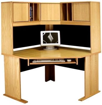 Rush Furniture Office Modulars Corner Desk Office Suite with Keyboard Shelf