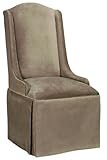 Wing back Parsons Chair With Skirt, CAMEL BACK, BELLA COFFEE