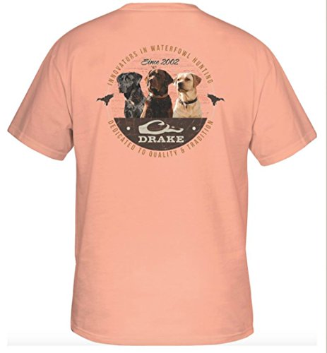 Drake Waterfowl Men's Three Amigos Short Sleeve T-Shirt, Melon