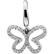 14K White Gold Diamond Butterfly Charm - 0.20 Ct.