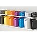 iDesign Una Rectangular Trash Handles, Waste Basket Garbage Can for Bathroom, Bedroom, Home Office, Dorm, College, 10