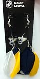 St. Louis Blues Feather Hook Earrings with Charms