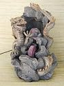 Stone Look Tabletop Water Fountain with Dragons and Crystal Ball