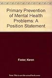 Primary prevention of mental health problems