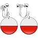  Poland Flag Clip on Earrings