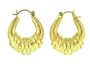 14k Yellow-gold Italian Puff hoop-earrings