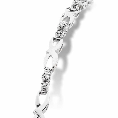 41PDXAV0J7L 1/4th carat dtw white gold Diamond Bracelet