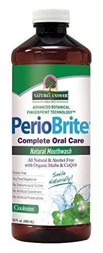 Nature's Answer PerioBrite Alcohol-Free Mouthwash, Cool Mint, 16-Fluid Ounce - Pack of 2