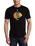 NHL Chicago Blackhawks Primary Logo T-Shirt (Black, Large)