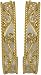 22k Gold Overlay Sterling Silver Scroll Design Hoop Earrings by Michou