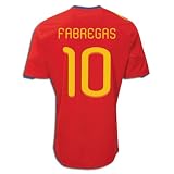 adidas #10 Fabregas Spain Home 09/11 Soccer Jersey (US Size: L)