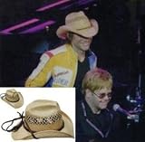 Shady Brady - Shady Brady Hat 01WW47: Original Hard Body Bon Jovi Hat - Vented, Twisted Leather Band with Chinstrap