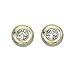 14K Yellow Gold 1/10 ct. Bezel Set Diamond Earring Studs