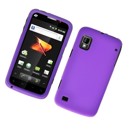 Purple Hard Plastic W/ Rubberized Coating Texture Case Cover for ZTE N860 Warp