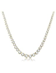 14k Yellow Gold and 31.24 ctw Cubic Zirconia East Hampton Necklace