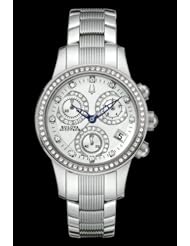 Bulova Accutron Masella Diamond Womens Chronograph Watch 63R34