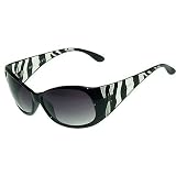 Nine West Zebra Temple Sunglasses BLACK
