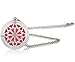 Essential Oil Diffuser Necklace | Locket Pendant with 10 Washable Pads (Silver)