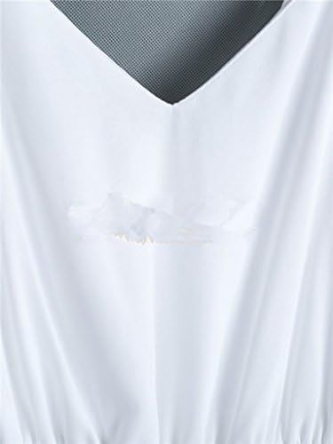 Women's Lace Deep V NeckSpaghetti Strap Jumpsuits Rompers Size L Color White