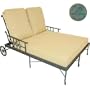 Windham Castings Provence Tailored Back Double Chaise Lounge Frame Only, Grecian Green
