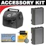 Deluxe DB ROTH Camcorder Case + Two(2) Spare BatteriesFor The Samsung HMX-H100, H104, H105, H106, R10 Flash Memory Camcorders