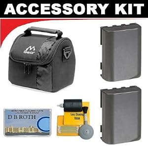 Deluxe DB ROTH Camcorder Case + Two(2) Spare Batteries For The Canon XF300, XF305 Professional Camcorder