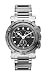 Nautica A35091M Steel Unisex OBLO MIDSIZE swiss chronograph stainless steel case & bracelet black dial