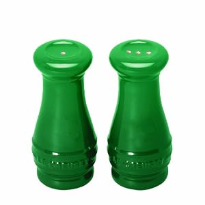Fennel Green Stoneware Salt and Pepper Shakers by Le Creuset