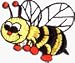 Cute Smiling Bumblebee - Embroidered Iron On or Sew On Patch
