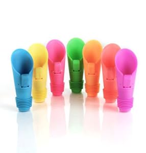 Metrokane 6122 Rabbit Flipper Pourer/Stoppers 2-Pack in Multi-Color (Colors Selected Randomly)