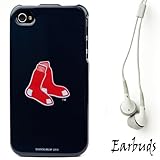 Boston Red Sox Official Licensed 2pc Hard Case Protective Cover Snap On Made for Apple iPhone 4S 4th Generat