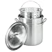 Bayou Classic 4042 42-Quart Aluminum Stockpot with Steam/Boil Basket