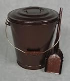 Review Aiden's Hearth  / Fireplace Hearth Ash Coal Hod Bin Bucket Carrier , Lid, & Shovel Set - COPPER