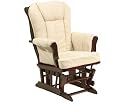 Stork Craft Sleigh Gilder in Cherry With Beige Cushion
